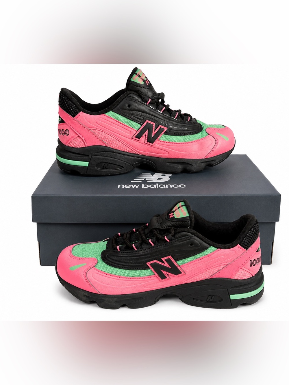 New Balance 1000 GC1000DM Pink Black Green Sneakers Kids 7Y Women 8.5 NIB